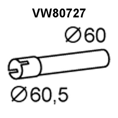 VENEPORTE Izplūdes caurule VW80727