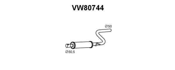 VENEPORTE Предглушитель выхлопных газов VW80744