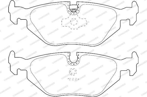 WAGNER Комплект тормозных колодок, дисковый тормоз WBP20180A