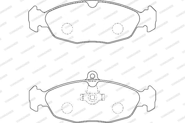 WAGNER Комплект тормозных колодок, дисковый тормоз WBP20547B