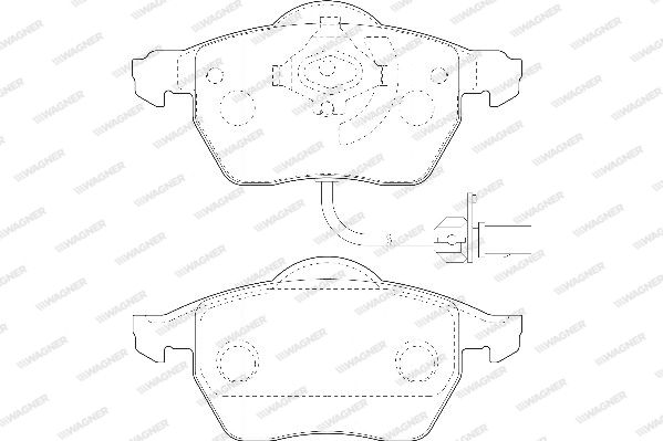 WAGNER Комплект тормозных колодок, дисковый тормоз WBP20676A