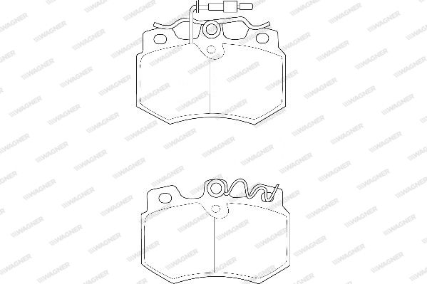 WAGNER Комплект тормозных колодок, дисковый тормоз WBP20989A