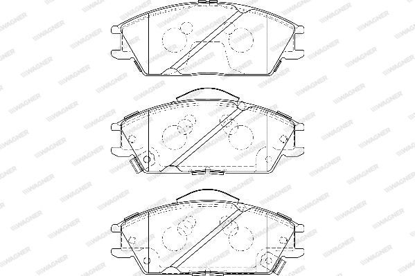 WAGNER Комплект тормозных колодок, дисковый тормоз WBP21012B