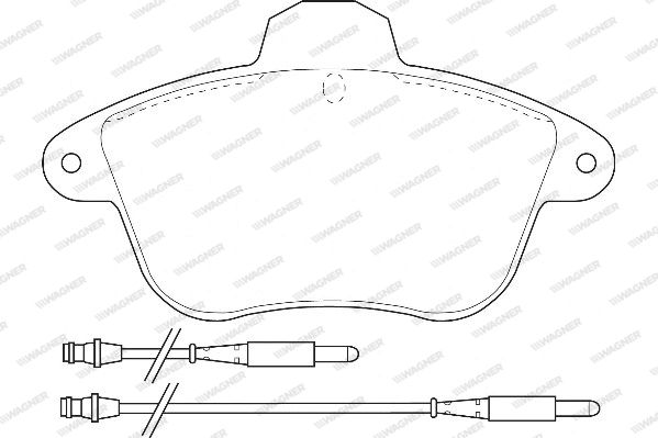 WAGNER Комплект тормозных колодок, дисковый тормоз WBP21504A