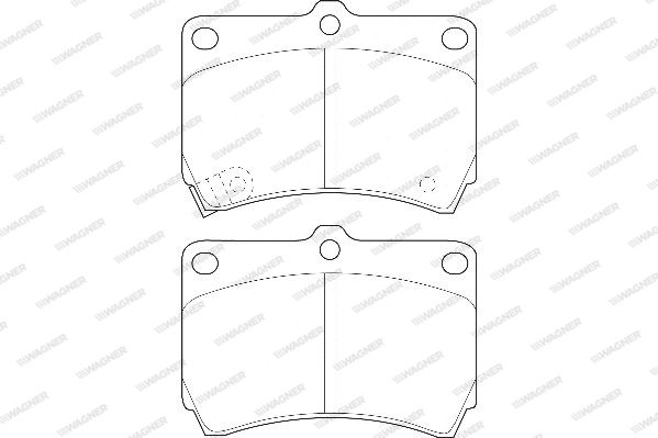 WAGNER Комплект тормозных колодок, дисковый тормоз WBP21654A
