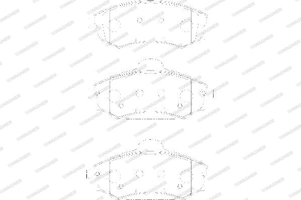 WAGNER Комплект тормозных колодок, дисковый тормоз WBP21725A