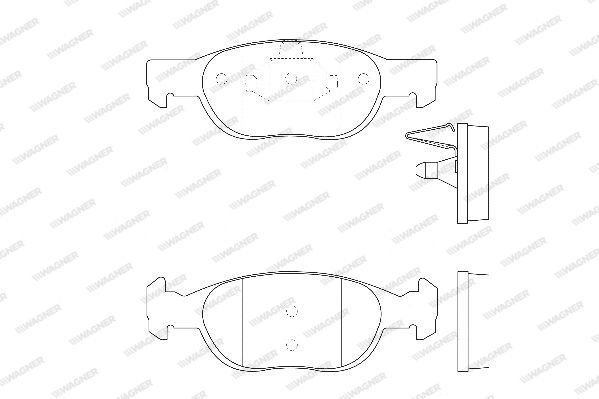 WAGNER Комплект тормозных колодок, дисковый тормоз WBP21930A