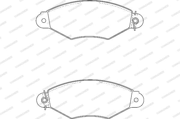 WAGNER Комплект тормозных колодок, дисковый тормоз WBP21980A