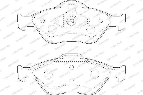 WAGNER Комплект тормозных колодок, дисковый тормоз WBP23202A