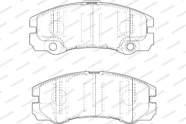 WAGNER Комплект тормозных колодок, дисковый тормоз WBP23250A
