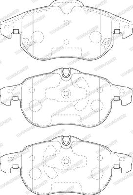 WAGNER Комплект тормозных колодок, дисковый тормоз WBP23402B