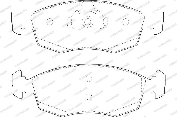WAGNER Комплект тормозных колодок, дисковый тормоз WBP23552A