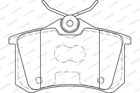 WAGNER Комплект тормозных колодок, дисковый тормоз WBP23554B