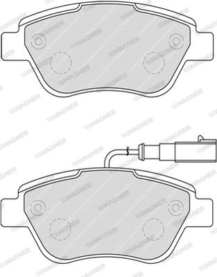 WAGNER Комплект тормозных колодок, дисковый тормоз WBP23705C