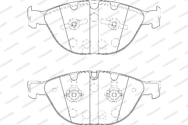 WAGNER Комплект тормозных колодок, дисковый тормоз WBP23791A