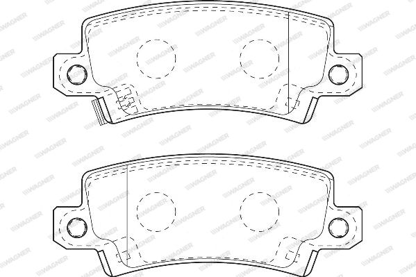 WAGNER Комплект тормозных колодок, дисковый тормоз WBP23816A