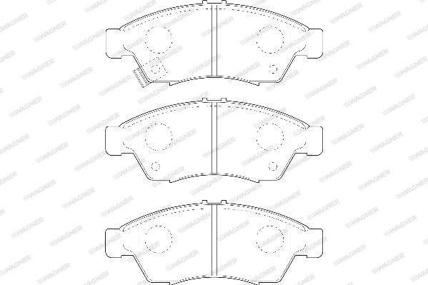 WAGNER Комплект тормозных колодок, дисковый тормоз WBP23817A