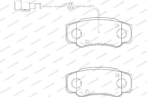 WAGNER Комплект тормозных колодок, дисковый тормоз WBP23860A