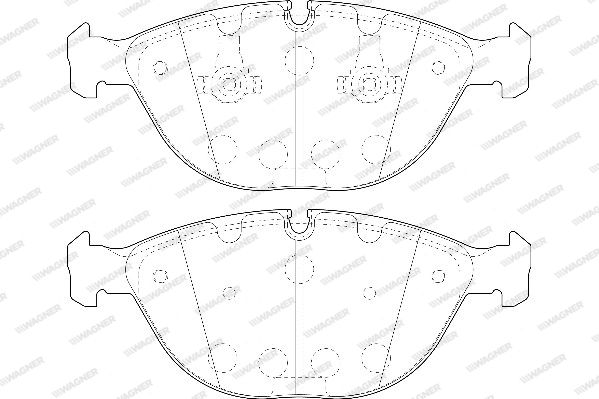 WAGNER Комплект тормозных колодок, дисковый тормоз WBP23894A