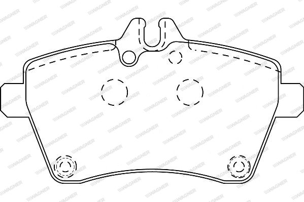 WAGNER Комплект тормозных колодок, дисковый тормоз WBP24077B