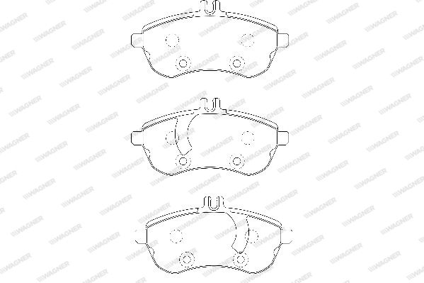 WAGNER Комплект тормозных колодок, дисковый тормоз WBP24306A