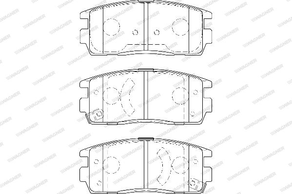 WAGNER Комплект тормозных колодок, дисковый тормоз WBP24498A