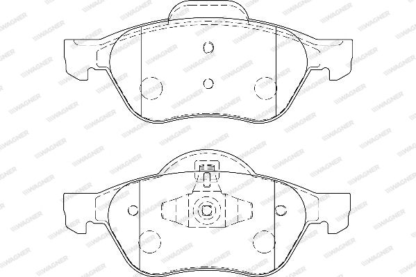 WAGNER Комплект тормозных колодок, дисковый тормоз WBP24535A