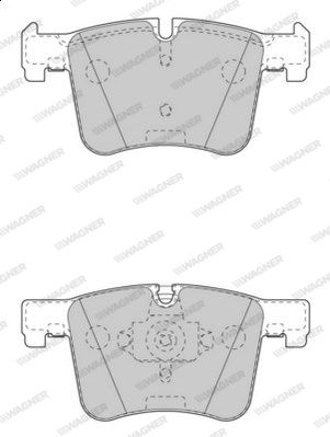 WAGNER Комплект тормозных колодок, дисковый тормоз WBP25199A