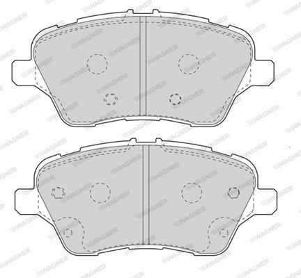 WAGNER Комплект тормозных колодок, дисковый тормоз WBP80017A