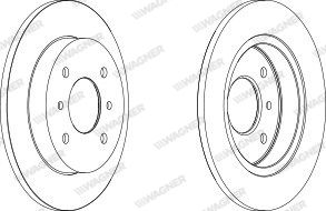 WAGNER Bremžu diski WGR0267-1