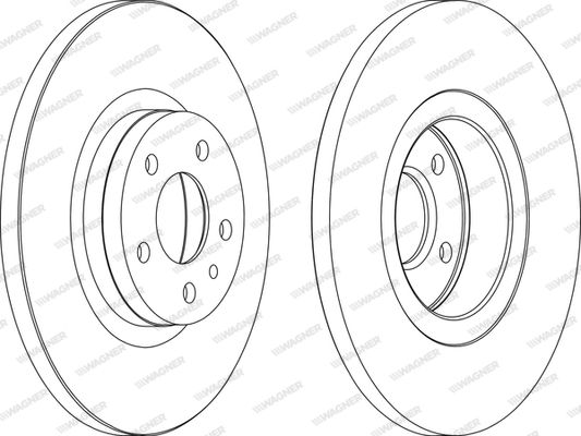 WAGNER Тормозной диск WGR1057-1