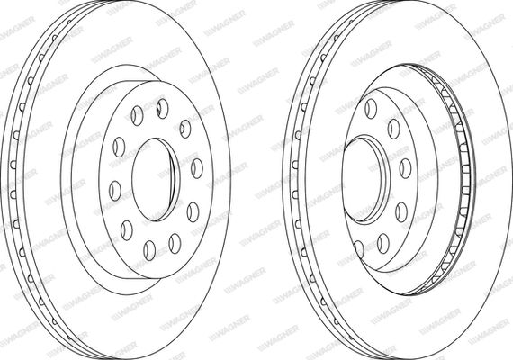 WAGNER Bremžu diski WGR1223-1