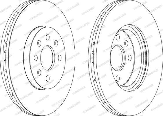 WAGNER Bremžu diski WGR1236-1