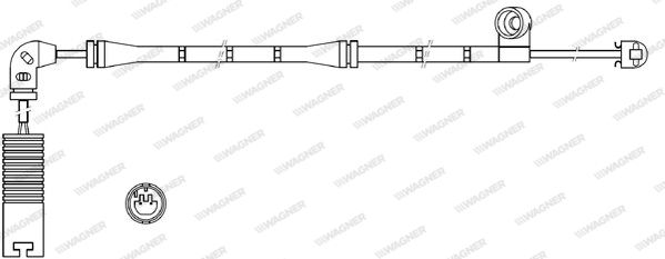 WAGNER Сигнализатор, износ тормозных колодок WWI319