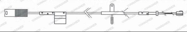 WAGNER Сигнализатор, износ тормозных колодок WWI365