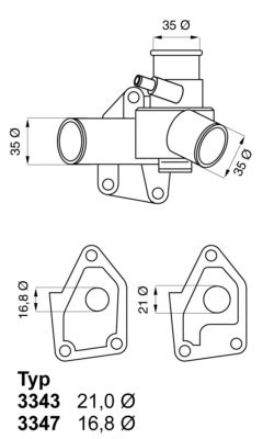 WAHLER Termostats, Dzesēšanas šķidrums 3343.80D