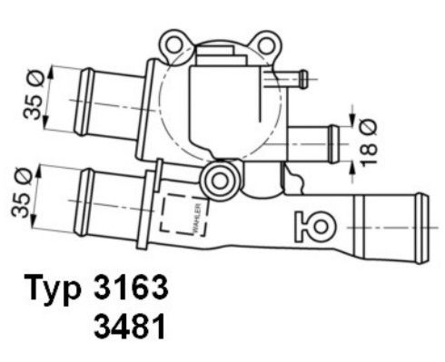 WAHLER Termostats, Dzesēšanas šķidrums 3481.88D