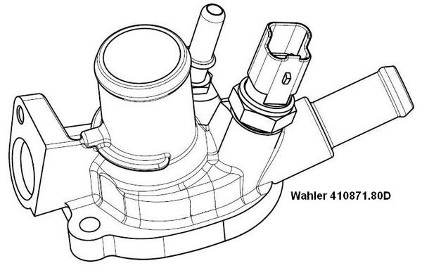 WAHLER Термостат, охлаждающая жидкость 410871.80D