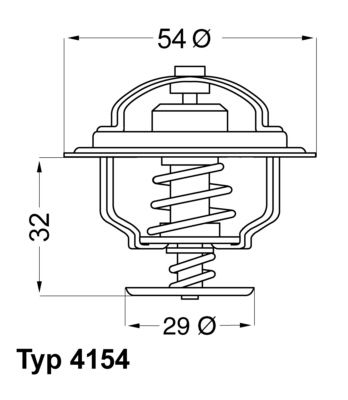 WAHLER Termostats, Dzesēšanas šķidrums 4154.88D