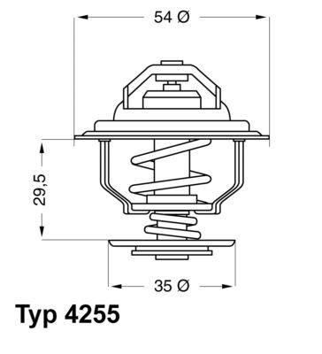 WAHLER Termostats, Dzesēšanas šķidrums 4255.82D