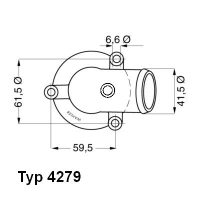 WAHLER Термостат, охлаждающая жидкость 4279.87D