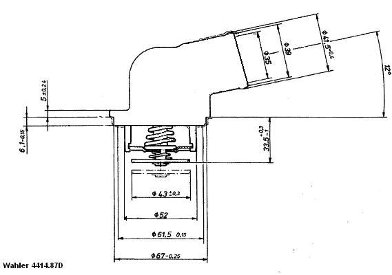 WAHLER Термостат, охлаждающая жидкость 4414.87D