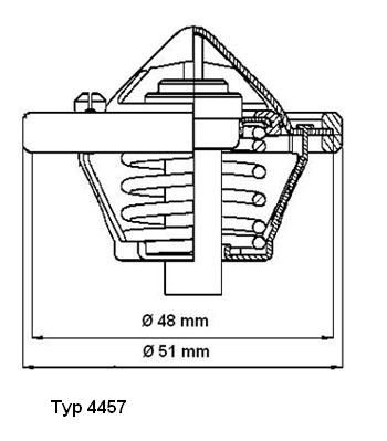 WAHLER Термостат, охлаждающая жидкость 4457.82D