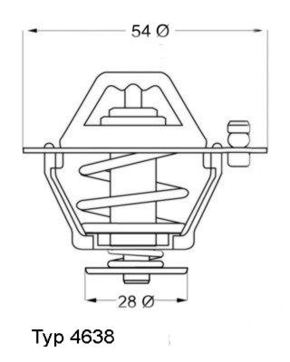 WAHLER Termostats, Dzesēšanas šķidrums 4638.76D