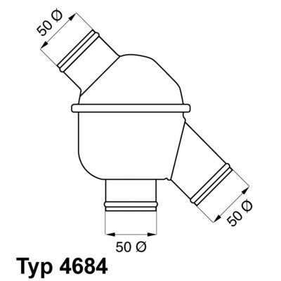 WAHLER Термостат, охлаждающая жидкость 4684.80/1