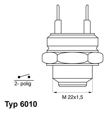 WAHLER Termoslēdzis, Radiatora ventilators 6010.70D