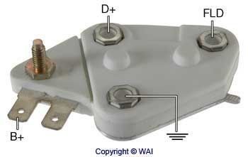 WAI Ģeneratora sprieguma regulators D102HD-1