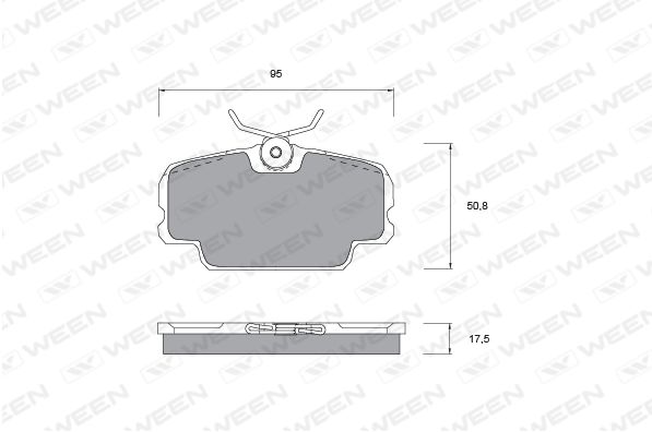 WEEN Комплект тормозных колодок, дисковый тормоз 151-1004