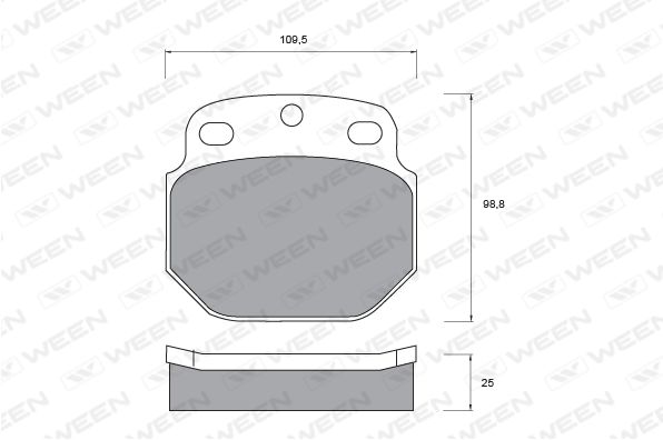WEEN Комплект тормозных колодок, дисковый тормоз 151-1048