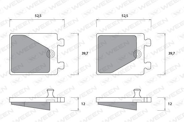 WEEN Комплект тормозных колодок, дисковый тормоз 151-1086